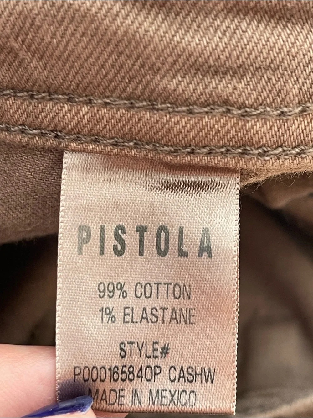 Pistola Penny Vrop High-Rise Wide Leg Jeans in Taupe